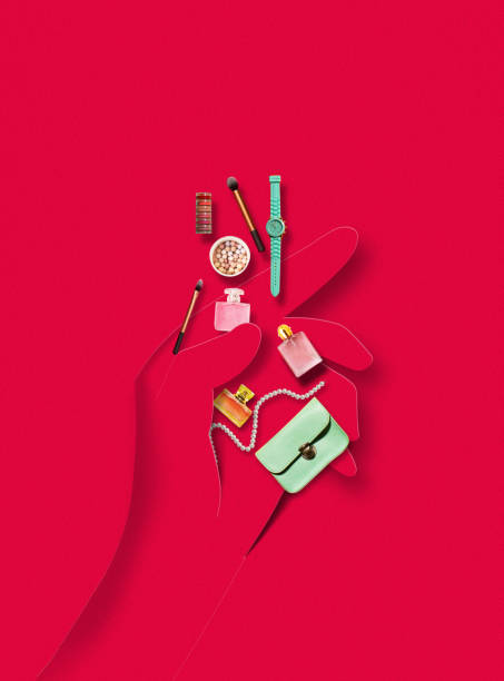 istock Modern design. Contemporary art collage, mockup with paper's cutouts elements. 1248947687