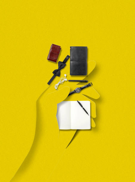 istock Modern design. Contemporary art collage, mockup with paper's cutouts elements. 1248947712
