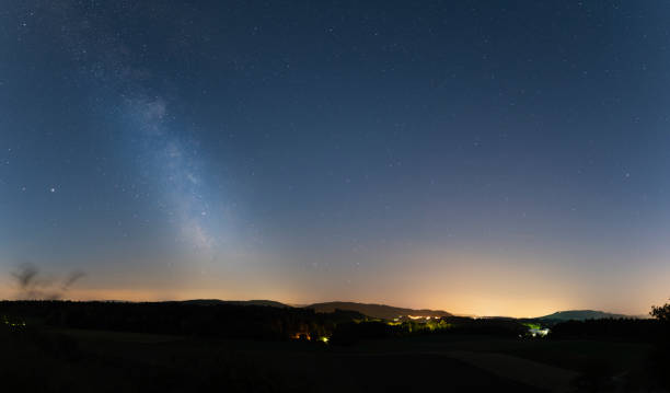 istock Nightsky panoramic milkyway scene 1248951751