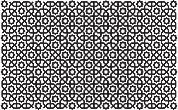 geometryczny orientalny / islamski wzór bez szwu. - oriental pattern stock illustrations