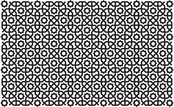 Geometric oriental / islamic seamless pattern. Geometric oriental / islamic seamless pattern. Editable vector file. islam stock illustrations