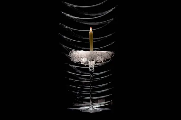 Photo of Candlestick with a candle