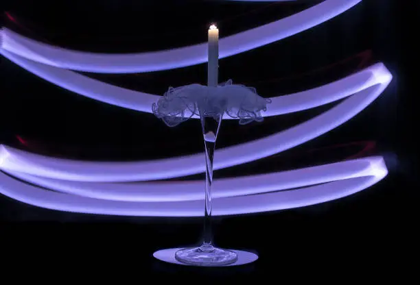 Photo of Candlestick with a candle