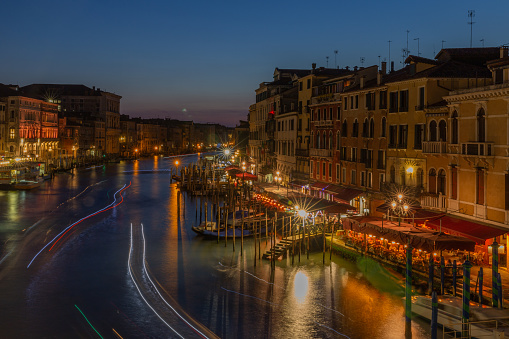 Nighttime images of Venice
