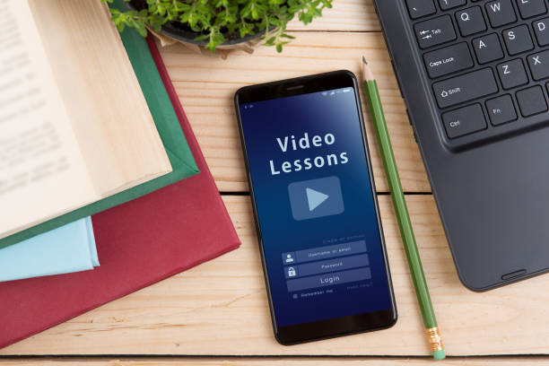 istock video lessons concept, online education login or registration screen design 1248964574