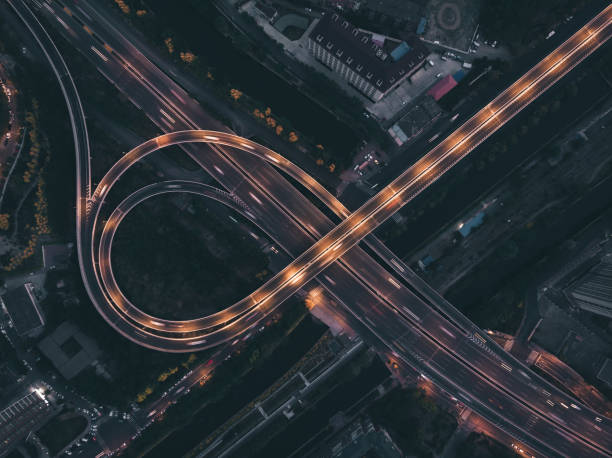 istock Aerial View of Traffic and Road Intersection at Rush Hour 1248964975