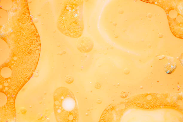 Close-up of abstract paint drops