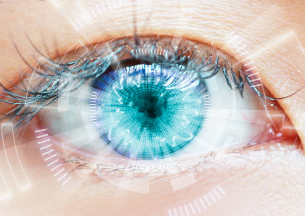 istock Digital Composite Image Of Woman With Blue Eye 1248968386