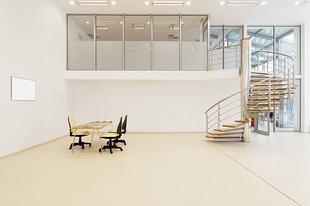 istock A picture of an empty room with a staircase 124897126