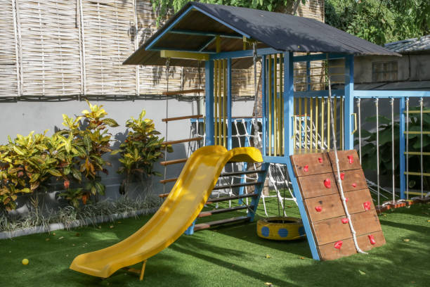 istock Colorful children playground outdoor 1248971596
