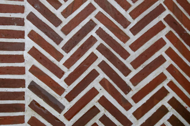 istock Red brown vintage brick wall background 1248972202