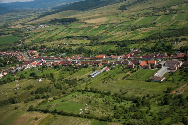 istock ROMANIA ,Bistrita ,view from the plane,Livezile,august 2019 1248972687