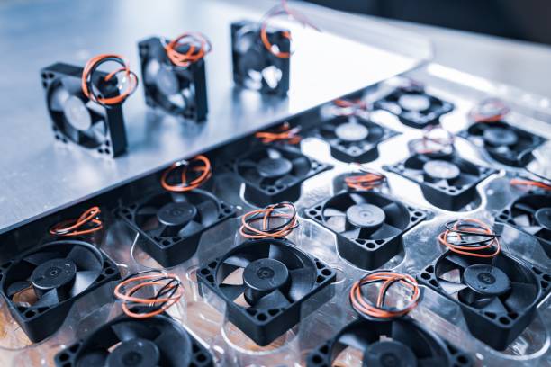 istock Close-up of three small computer coolers 1248973124