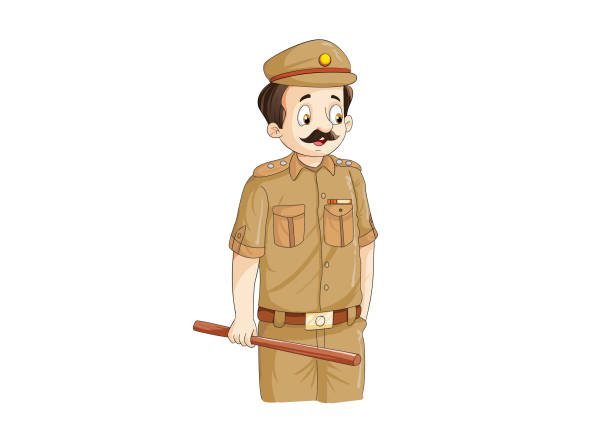 Police Man Stock Illustration - Download Image Now - Police Force, India,  Arrest - iStock