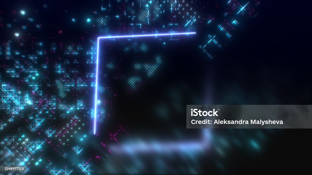 Technological Background Illustration Computer Data Field Concept Stock ...