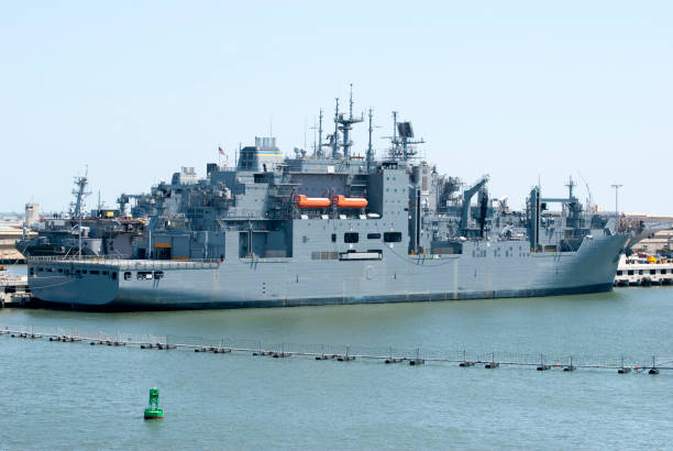 istock Navy Ship in Norfolk Military Base 1248980057