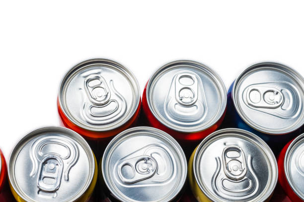 istock Group of aluminium cans, cold drink. 1248982787