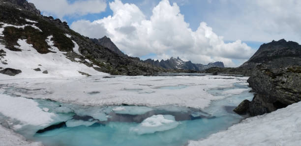 istock Snow summer among the endless rocks 1248990295
