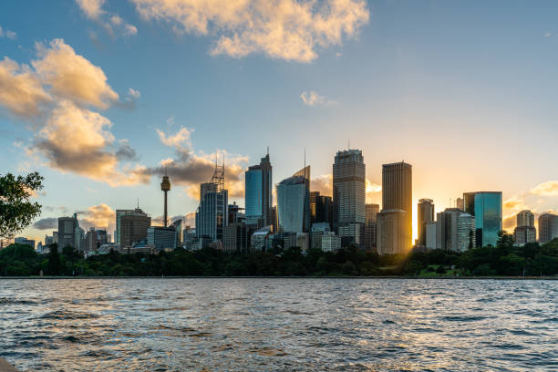 istock Beautiful Sydney downtown skyline during sunset, NSW, Australia 1248993075