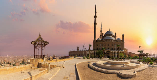 istock Cairo Citadel, the Great Mosque view, sunset panorama, Egypt 1248994530