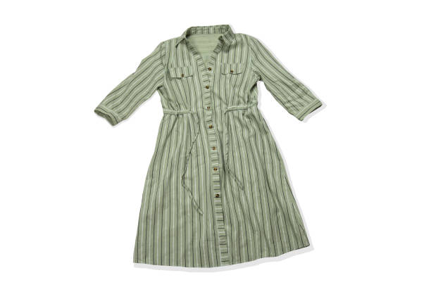 istock light green stripped summer female dress isolated on white 1248997494