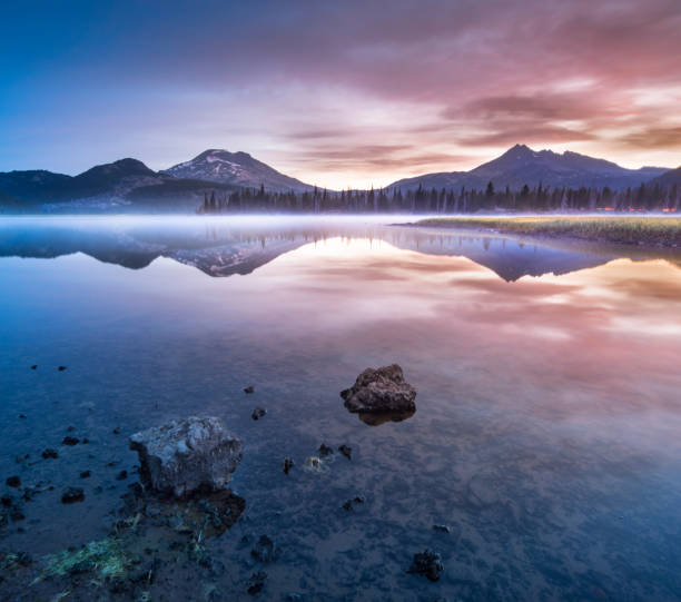 Sparks Lake, Broken Top, Dawn, Sunrise - Dawn, Oregon - US State