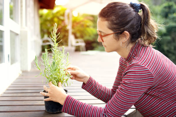 istock Woman outdoors enjoying her garden and relaxing 1249001069