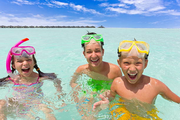 istock Happy children in sea 124900242