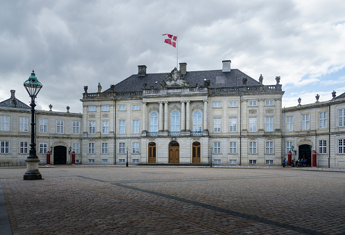 Amalienborg Palace in the city of Copenhagen, Denmark
