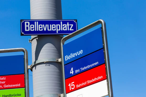 istock Zurich, Bellevueplatz street sign 1249006387