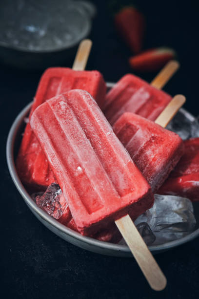 istock Strawberry Ice Cream on Stick 1249008461