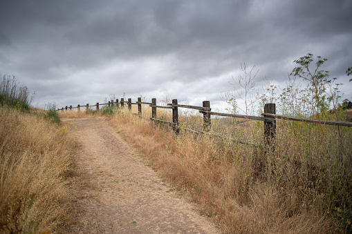 A macadam footpath in Ouse Valley Park, UK