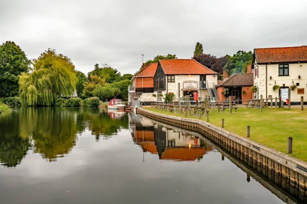 Oxford, United Kingdom - August 16, 2015: The Trout Inn at Port Meadow
