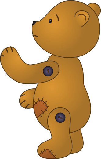 Osito DE Juguete Triste Dibujos Animados Retro Vector Osito DE Juguete Triste Dibujos Animados Retro Vector