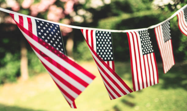 istock us flags pennant outdoors 1249016610