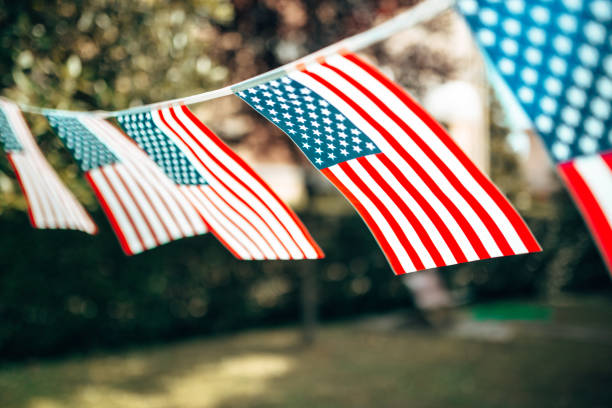 istock us flags pennant outdoors 1249016621