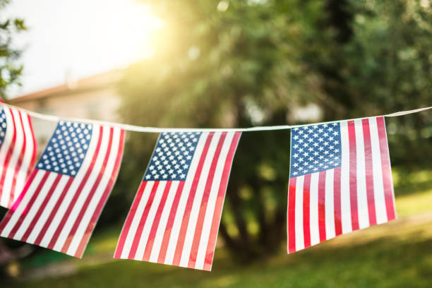 istock us flags pennant outdoors 1249016641