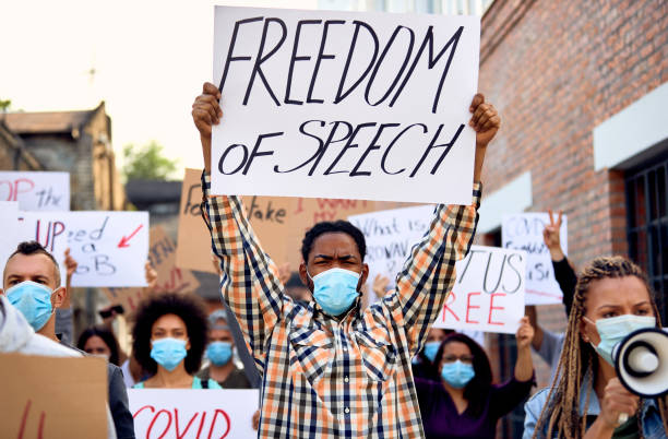 istock We are demanding the freedom of speech! 1249018484