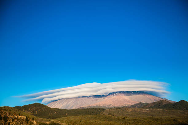 istock mount Teide covered with the cap of clouds 1249019414