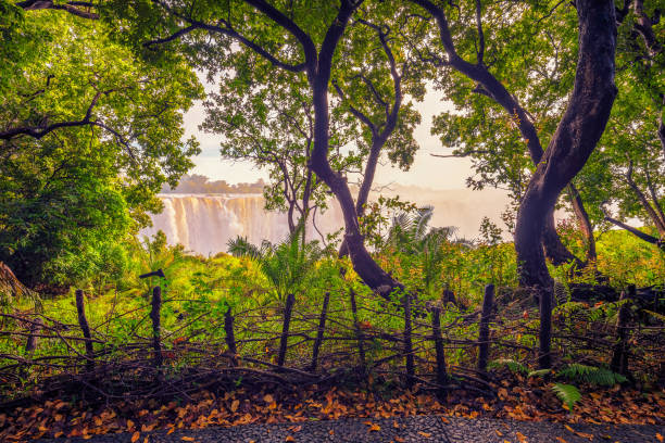 Victoria Falls on Zambezi River in Zimbabwe