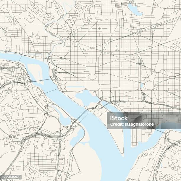 Free Dc Vector Map Washington Dc Vector Map Stock Illustration - Download Image Now ...
