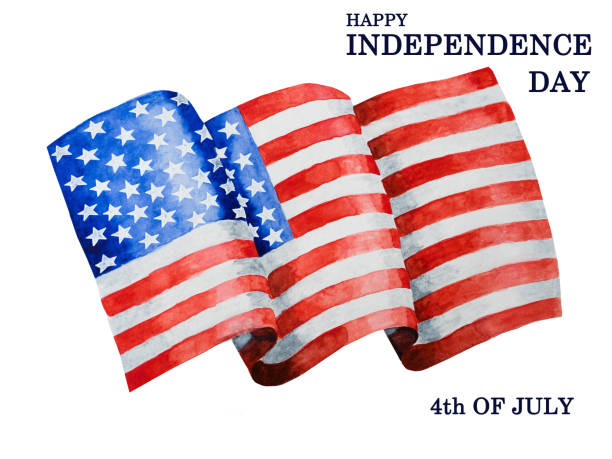 istock Beautiful drawing of the American Flag. Closeup 1249040061