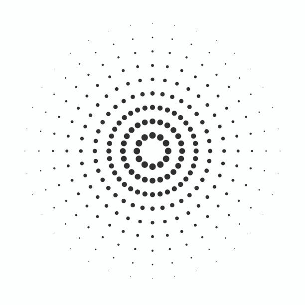 Black rings sound wave and line with points in a circle. Identification process. Abstract background. Black rings sound wave and line with points in a circle. Sound wave wallpaper. Radio station signal. Circle spin vector background. weird spot stock illustrations