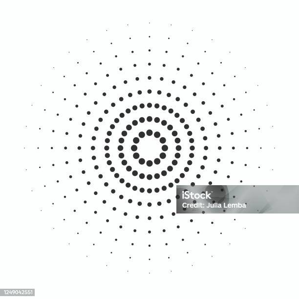 Black Rings Sound Wave And Line With Points In A Circle Stock Illustration - Download Image Now