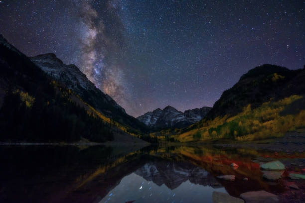 istock Milky way over Maroon Bells Colorado, Fall 1249051185