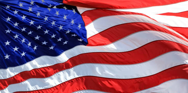 close up american flag background - american flag flag american culture star shape - fotografias e filmes do acervo