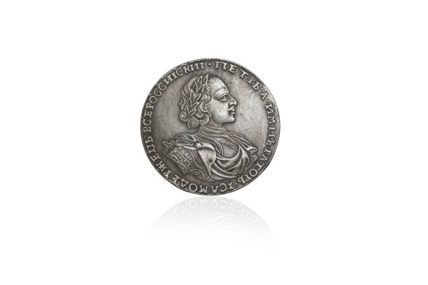 Silver coin of Peter Alekseevich 1720.