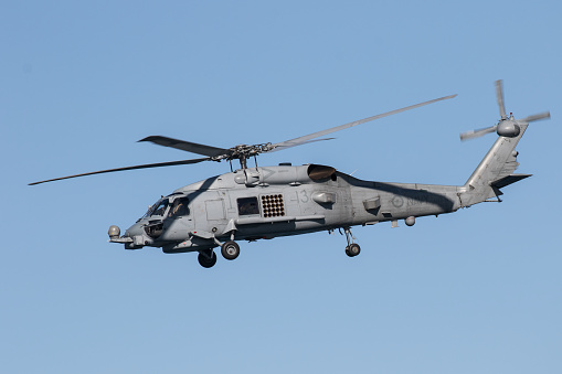 Australian Navy Helicopter in flight