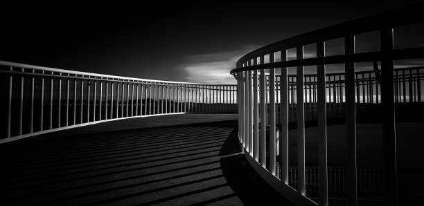 istock Footbridge in black and white 1249075109