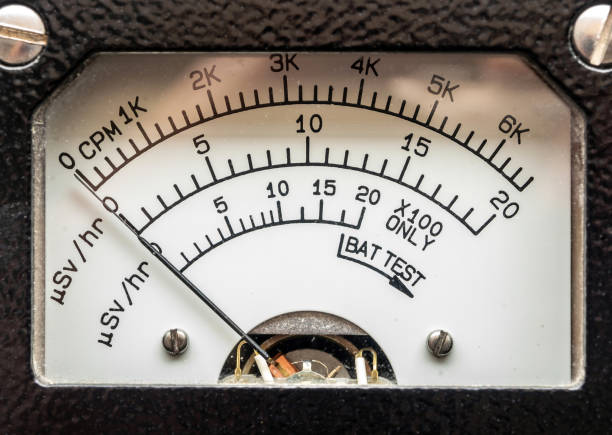 istock Count per minute scale and microSIevert per hour scale on Dial display of Radiation survey meter 1249076732